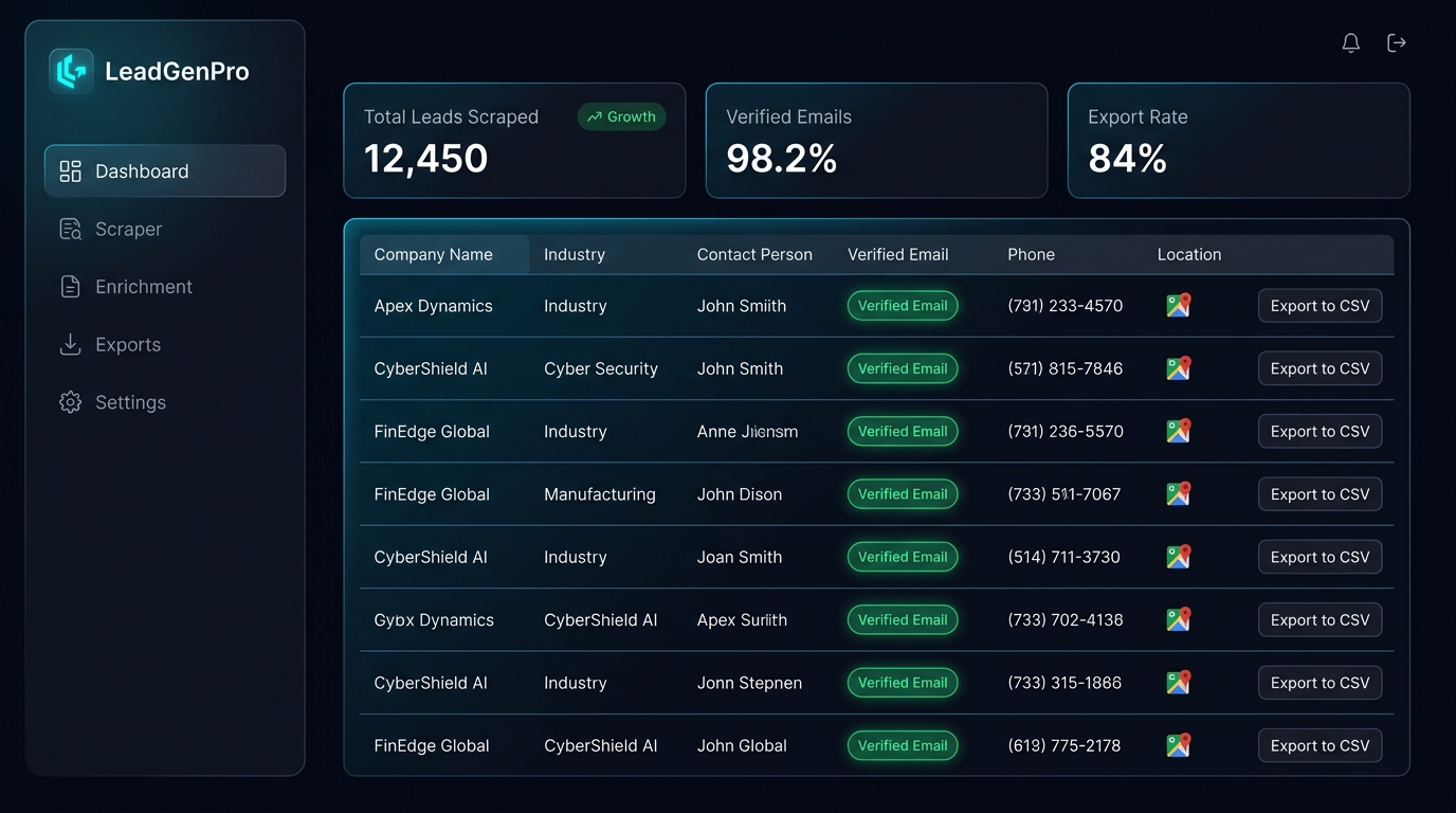 Live interface preview of https://leadgenpro.hungrytop.com/