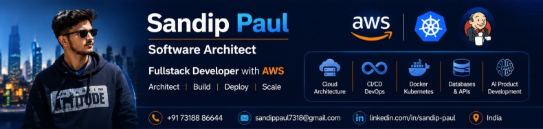 Sandip Paul - Software Architect & Fullstack Developer with AWS (Architect, Build, Deploy, Scale)